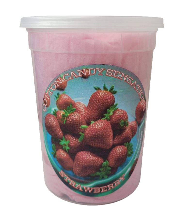 Strawberry Gourmet Cotton Candy 50 Count