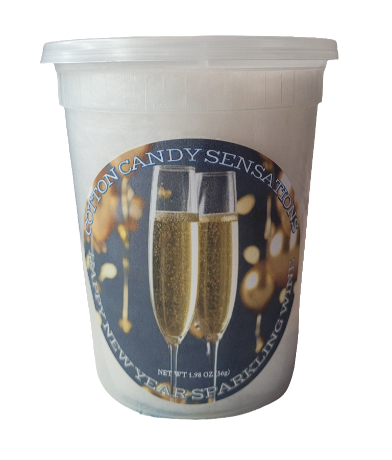 Special Event 50 Count Bundle Package Happy New Year Sparkling Wine Gourmet Cotton Candy