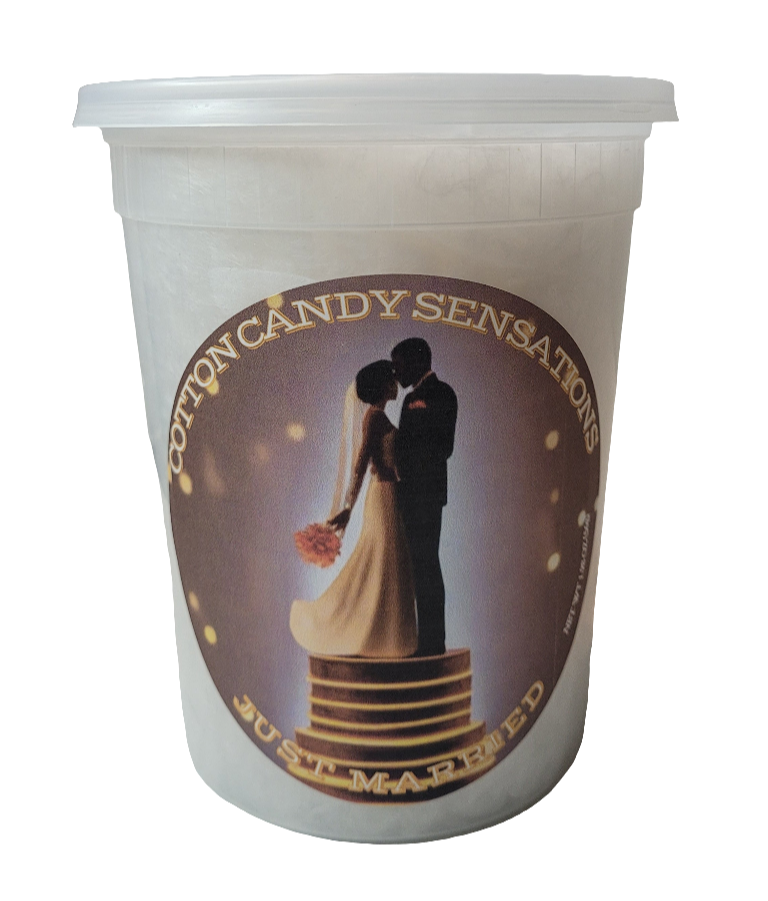 Special Event 50 Count Bundle Package Just Married Gourmet Cotton Candy A