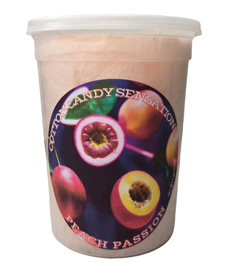 Peach Passion Gourmet Cotton Candy 50 Count