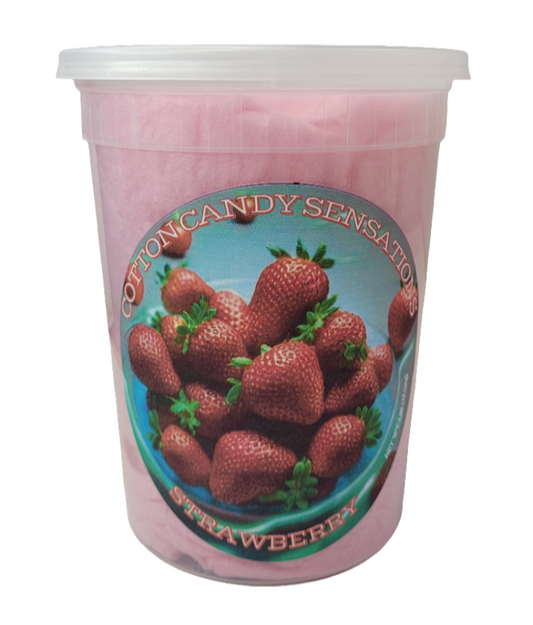 Strawberry Gourmet Cotton Candy 50 Count