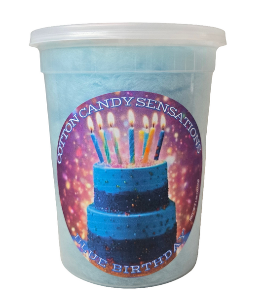 Blue Birthday Gourmet Cotton Candy