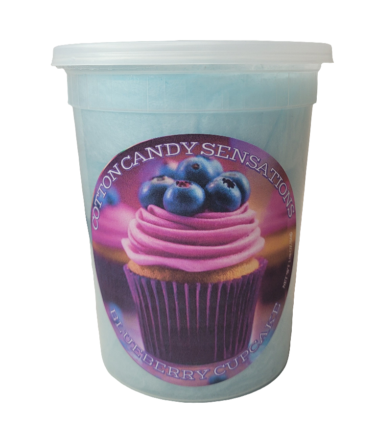 Blueberry Cupcake Gourmet Cotton Candy