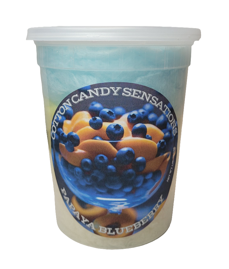 Papaya Blueberry Gourmet Cotton Candy