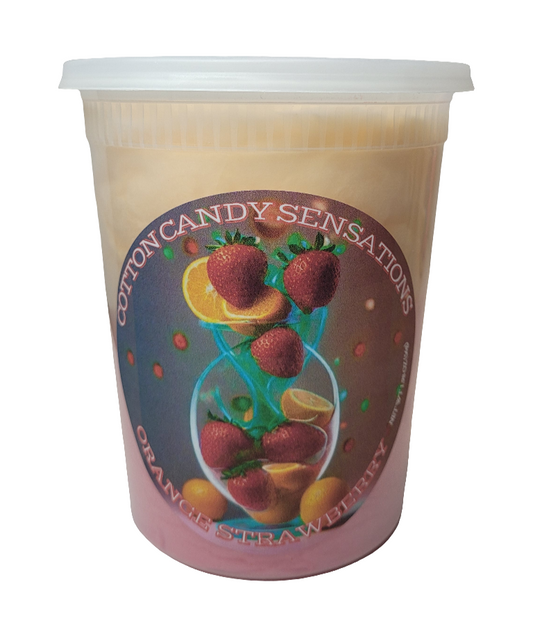 Orange Strawberry Gourmet Cotton Candy