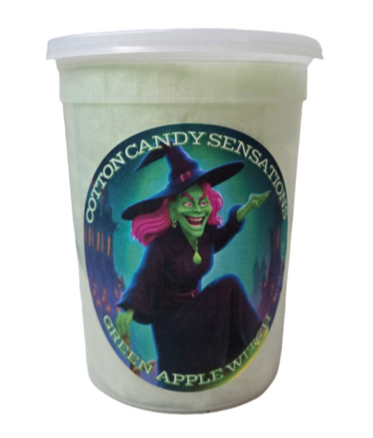 Halloween Series Green Apple Witch Gourmet Cotton Candy
