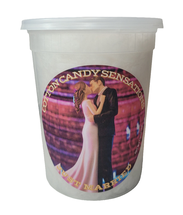 Special Event 25 Count Bundle Package Just Married Gourmet Cotton Candy C