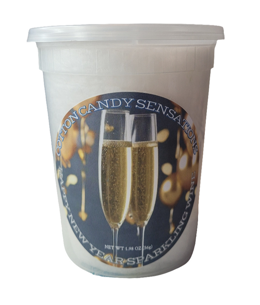 Happy New Year Sparkling Wine Gourmet Cotton Candy