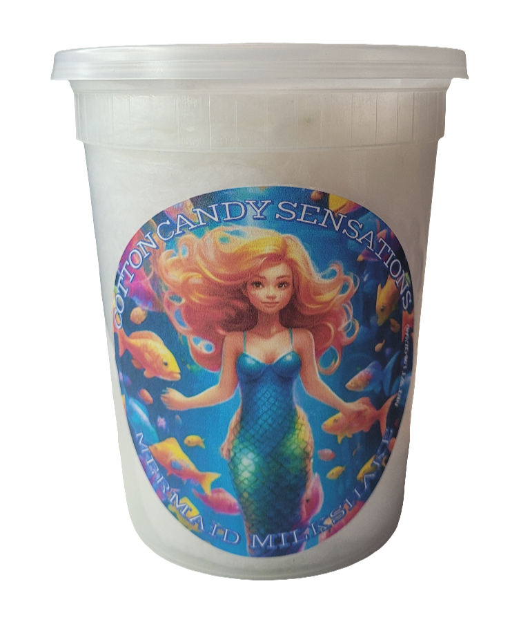 Mermaid Milkshake Gourmet Cotton Candy