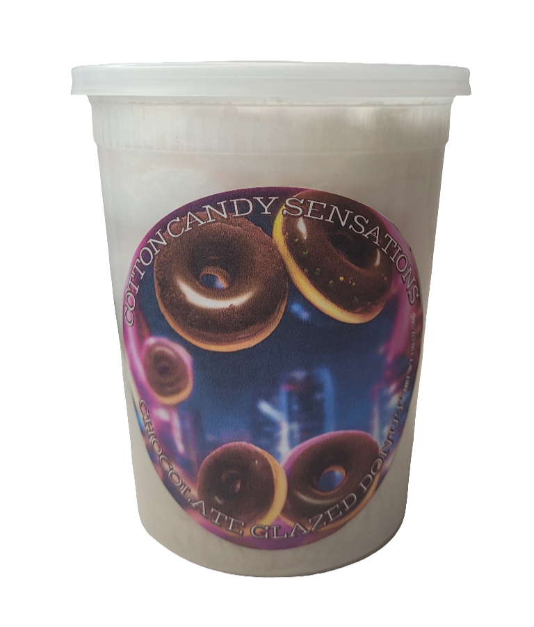 Chocolate Glazed Donut Gourmet Cotton Candy